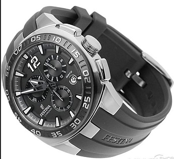 Ремень Festina BC08220, из каучука, темно-серый, размер 20.9 мм