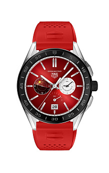 Ремень Tag Heuer BT6230, из каучука, красный