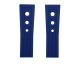 Ремень Breitling 205S, из каучука, синий, размер 24/20 мм