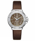 Ремень Tag Heuer FC6221, из кожи телёнка и сатина, коричневый