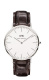 Ремень Daniel Wellington DW00200055, из кожи телёнка, коричневый, размер 18 мм