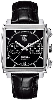 Ремень Tag Heuer FY6177, из кожи аллигатора, черный