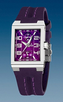 Ремешок из кожи теленка фиолетовый 14 мм для часов FESTINA NUMERO 9 (F16224)