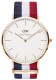 Ремешок DANIEL WELLINGTON оригинал нейлоновый синий-белый-красный для мужских часов cambridge, 20мм, пряжка из нерж. стали с ро (0303dw)