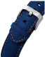 Ремень Tag Heuer BC0933, из кожи телёнка, синий, размер 21,5/20 мм