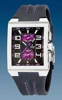 Ремень Festina BC04530, из кожи телёнка, темно-синий, размер 18 мм