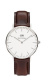 Ремень Daniel Wellington DW00200023, из кожи телёнка, коричневый, размер 20 мм