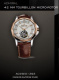 Ремень Corum 0480/00480, из кожи аллигатора, коричневый, размер 22/18 мм
