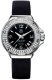 Ремень Tag Heuer FC6218, из кожи телёнка и сатина, черный, размер 17/15 мм