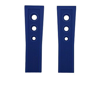 Ремень Breitling 205S, из каучука, синий, размер 24/20 мм