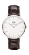 Ремень Daniel Wellington DW00200025, из кожи телёнка, коричневый, размер 20 мм