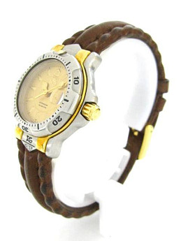 Ремень Tag Heuer BC0680, из кожи телёнка, светло-коричневый, размер 12 мм