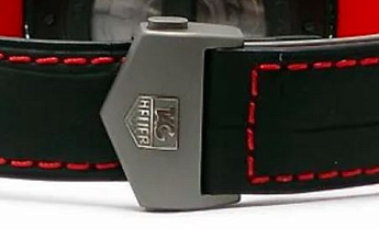 Браслетная застежка Tag Heuer оригинальная для часов CAV5117 и др. из сатинировано-полированного титана с черным покрытием (fc5043)