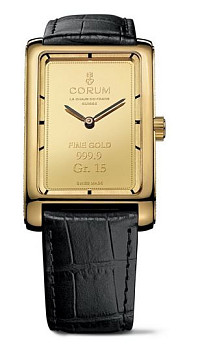 Ремень Corum 0480/00166, из кожи аллигатора, черный, размер 22/18 мм