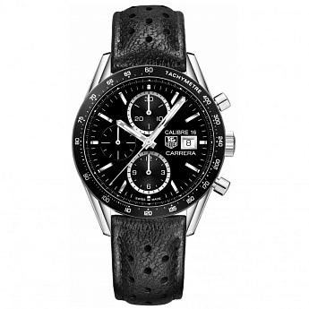 Ремень Tag Heuer FC6357, из кожи телёнка, черный