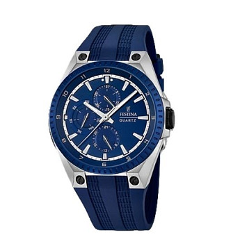 Ремень Festina BC08930, из каучука, синий, размер 14.8 мм