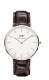 Ремень Daniel Wellington DW00200055, из кожи телёнка, коричневый, размер 18 мм