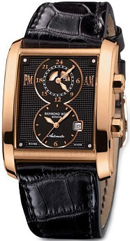 Ремень Raymond Weil SC2601-D/GXL-R20, из кожи аллигатора, черный, удлиненный 