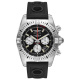 Ремень Breitling 200S, из каучука, черный, размер 22/20 мм, под клипсу