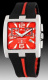 Ремешок из полиуретана черно-красный 28 мм часов LOTUS 15348/a, 15346/3