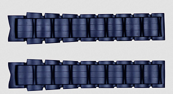 Ремень Corum 0480/90829, из каучука, синий, размер 23/20 мм