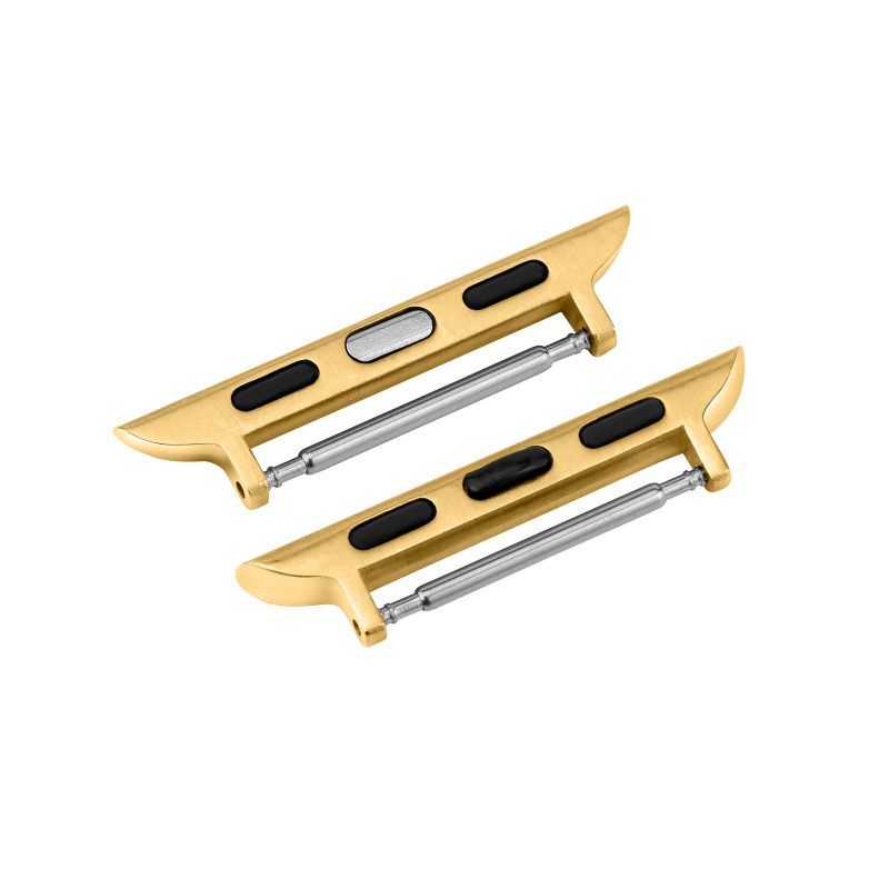 переходник из нерж. стали с желтым покрытием для подсоединения ремешка шириной 22 мм к смарт часам с