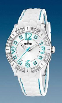 Ремень Festina BC07553, из каучука, белый, размер 20 мм