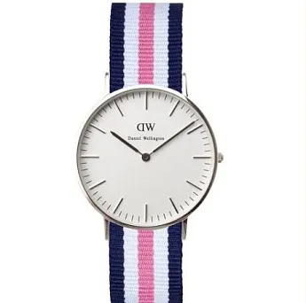 Ремень Daniel Wellington DW00200050, из нейлона, триколор, размер 18 мм