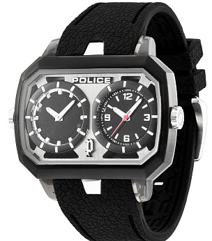 Ремень Police 03-PL.13076JPB/02A, из силикона, черный, размер