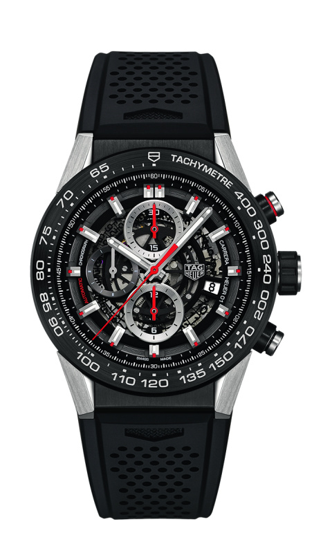 Ремень Tag Heuer FT6044, из каучука, черный