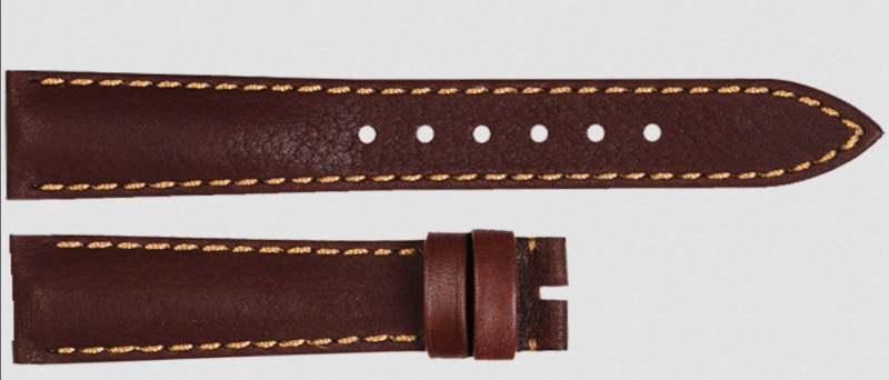 Ремень Corum 0480/00478, из кожи телёнка, коричневый, размер 21/18 мм